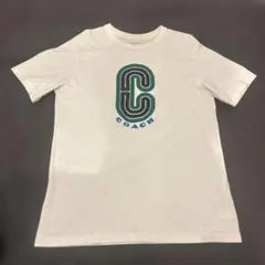 COACH 半袖 Tシャツ ホワイト ロゴプリント Lサイズのサムネイル