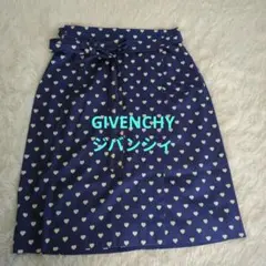 GIVENCHY ジバンシィ ハート柄 ブルー スカート フランス製のサムネイル