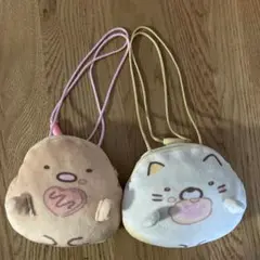 すみっコぐらし ポシェット とんかつ ねこ 2個セット です。