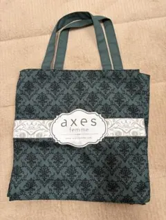 アクシーズaxes femme トートバッグ ダマスク柄 グリーンのサムネイル
