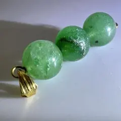 K18刻印　本翡翠玉ネックレストップ　2.6g 東Y8-0403☆2F