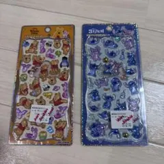 プチドロップステッカー　ぷーさん＆スティッチ正規品