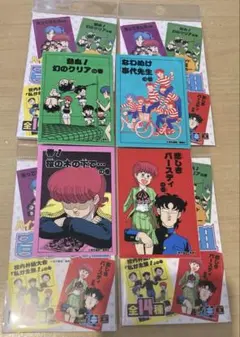 ハイスクール！奇面組　扉絵　ステッカー　4枚セット　墓場の画廊