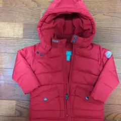 GAP フード付きレッド中綿コート