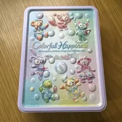 カラフル・ハピネス 中型金属缶　ダッフィ　ディズニーシー