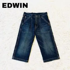 【EDWIN】 ハーフデニムパンツ ジーンズ 膝丈のサムネイル
