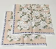 미사용 상품 HANAE MORI 하나에모리 손수건 2장 세트 꽃무늬