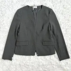 極美品　PLST　ウォームリザーブカラーレスジャケット　現行品　今期　38 PLST(プラステ)公式 | ウォームリザーブカラーレスジャケット