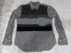 BLACK コムデギャルソン　チェックドット　パッチワーク長袖シャツ 2026年最新】BLACK COMME des GARCONS 柄：チェック メンズ 長袖シャツ
