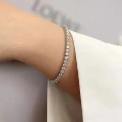 5627−2◯ テニスブレスレット シルバー 925 ジルコニア - メルカリ