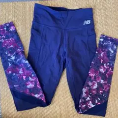 New Balance フィットネスレギンス ネイビー/パープル