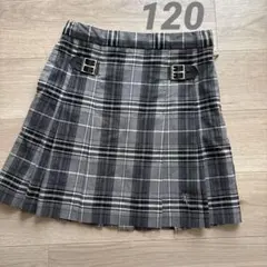 チェック柄 プリーツスカート 120 グレー コムサフィルのサムネイル