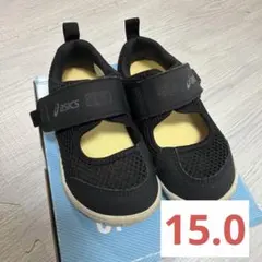 アシックス　サマーシューズ　AMPHIBIAN BABY ブラック 15.0