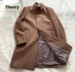 Theory　スタンドカラーコート　belvin　現行タグ 比翼　ロング丈のサムネイル
