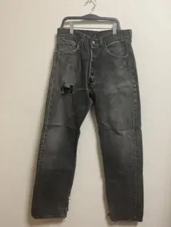 90s USA製 Levi's 501 ブラックデニム W32 雰囲気系 ボロ