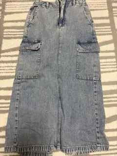 新品未使用！！GU デニムカーゴスカート Sサイズ