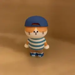 猫のキャラクター フィギュア 青と白
