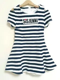 新品＊JENNI＊ジェニィ＊ボーダー肩あきサマーニット半袖ワンピース＊140