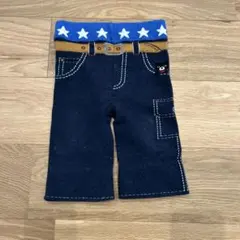 ミキハウス　クマ刺繍 星柄ウエストパンツ