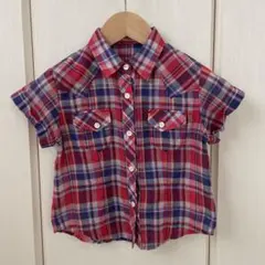 familiar 半袖Tシャツ　チェック