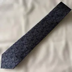 Gainer ネクタイ　シルク　ネイビー　ペイズリー