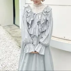 evelyn フリルチュールキャミOP アイスグレイ IGY evelyn フリルチュールキャミワンピ アイスグレイ - メルカリ