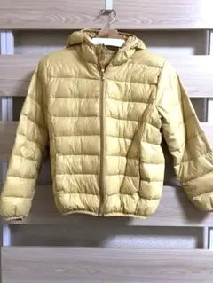 ダウンコート　150サイズ　子供　kids イエロー ポケッタブル