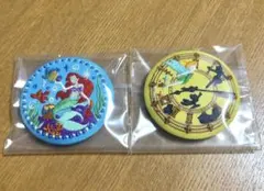 ディズニー　アリエル・ティンカーベル刺繍バッジセット