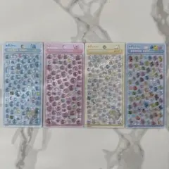 しずくちゃん　ボンボンドロップシールミニ　4種セット