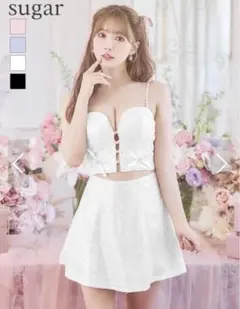 ROBE de FLEURS リボン スパンコール セットアップ フレア ドレス