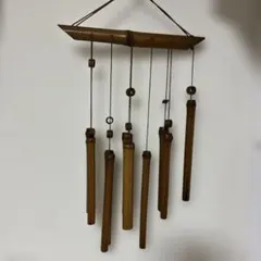 竹風鈴 10管 茶色 アジアン 和風 バンブー チャイム