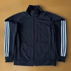 【値下げ】adidas（アディダス）ブラック（黒） ジップアップ スポーツウェア