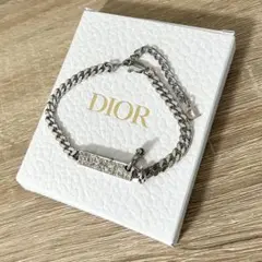 【希少】刻印有　Christian Dior ロゴ　プレート　ID ブレスレット