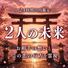2人の未来鑑定】恋愛/復縁/不倫/片思い/霊視/彼の本音/縁結び/夫婦