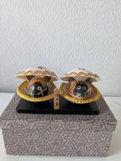 江ノ島貝殻細工オブジェ置物 お土産 縁起物 工芸品 たぬきのサムネイル
