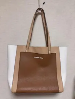 【MICHAEL KORS】 トートバッグ ホワイト/ベージュ/ブラウン