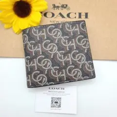 COACH 折り財布 新品 ブラック 新作 小銭入れ お札入れ メンズ