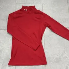 UNDER ARMOUR レッド モックネック長袖