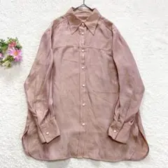 良品★ green label relaxing ロングポイント ドレープシャツのサムネイル