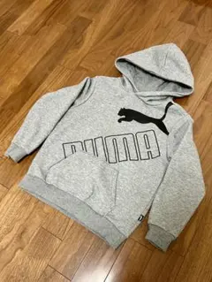 PUMA BIG LOGO キッズスウェットパーカー グレー 130㎝
