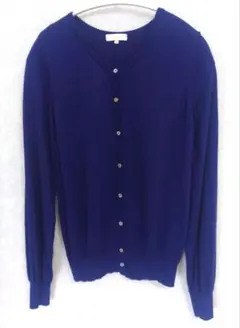 earth music&ecology　長袖カーディガン　青　Мサイズ