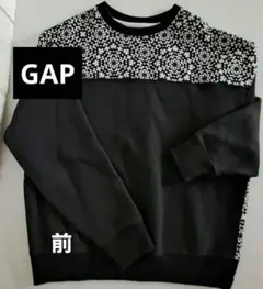 GAP 幾何学模様 裏起毛スウェット メンズM