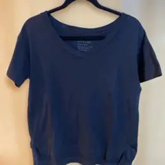 BAYFLOW ブラックVネック Tシャツ 半袖