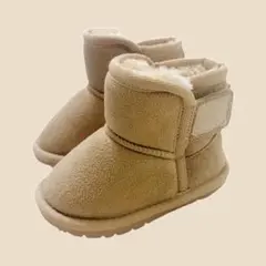 美品 ベージュ スエード ベビーブーツ14cm