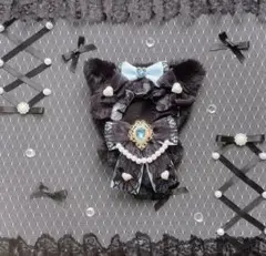 10cm ぬい服 着ぐるみ 黒猫 水色