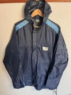 vintage 70s PUMA フード付きネイビーナイロンジャケット