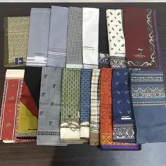 ハンカチセット19枚　ポケットチーフ　多色 デザイン豊富