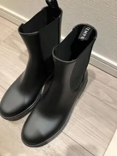 TEMPERATE レインブーツ サイドゴア ブラック40サイズ