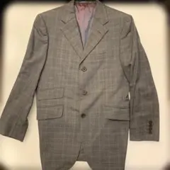BURBERRY BLACK LABEL チェック柄スーツ　グレー36R