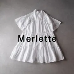 美品 マーレット 6,4万 インド製ホワイトのワンピース MERLETTE Bのサムネイル